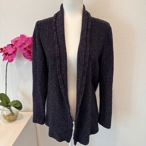 ST JOHN KNIT Open Front Tweed Cardigan, 2019 Resort Collection Size med/10